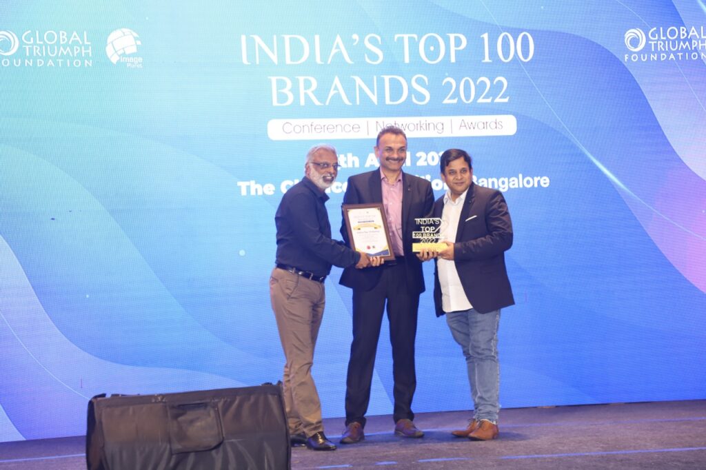 Award -India's Top 100 Brands 2022